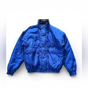 Vintage Sears The Men’s Store Blue Nylon Bomber Jacket Men’s Size M